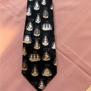 American Greetings Black Snowman Tie
